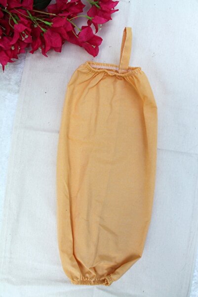 Emtory Home Hardal Çift Lastikli Keten Poşetlik - Mutfak Düzenleyici