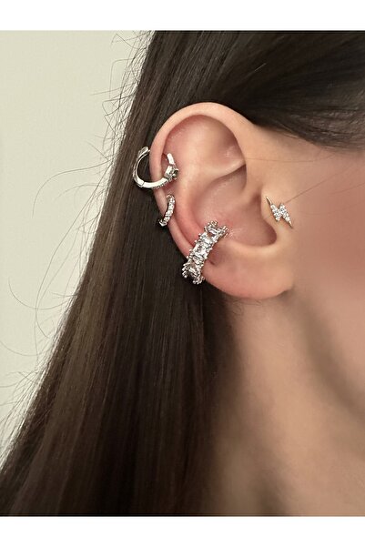 Okko Store Kalın Halka Kıkırdak Küpe Earcuff