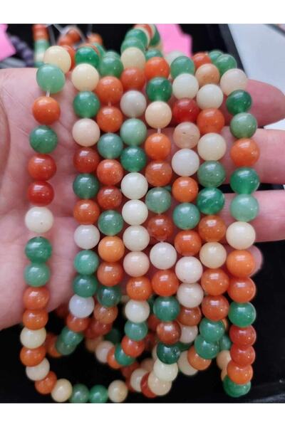 RLX BUJİTERİ Μικτή σειρά πολύτιμων λίθων Ceyt από φυσική πέτρα 8 mm