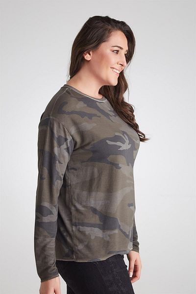 Seamoda Γυναικείο μοτίβο παραλλαγής Oil Wash Sweat Anthracite-Bb PRA-236355-446550