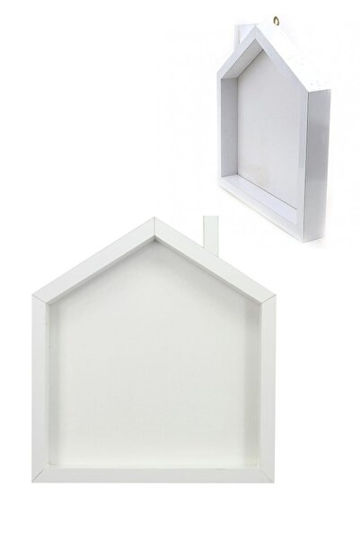 Kazanabil Ev Şeklinde Ahşap Kokulu Taş Panosu Beyaz