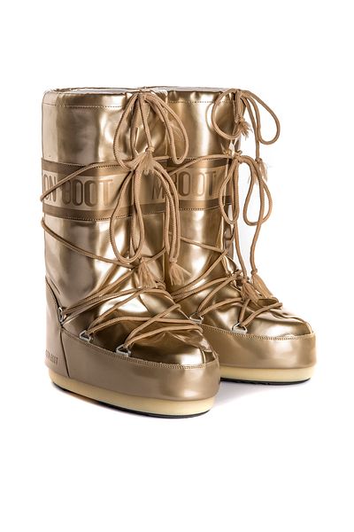 Gold outlet flat boots