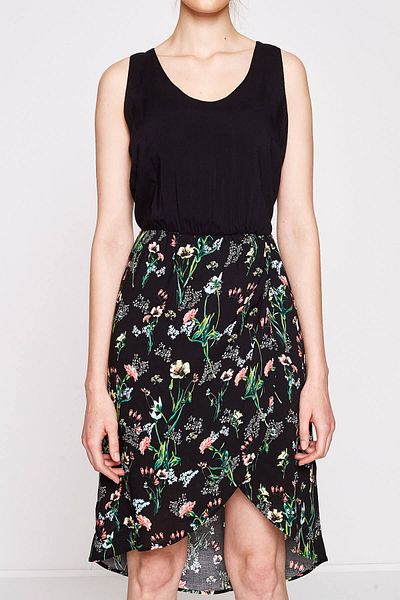 Koton Women's Black Patterned Dress 7YAK88147OW