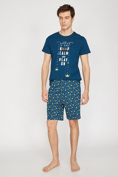 Koton Set de pijamale bleumarin pentru bărbați 8YLM79067MK