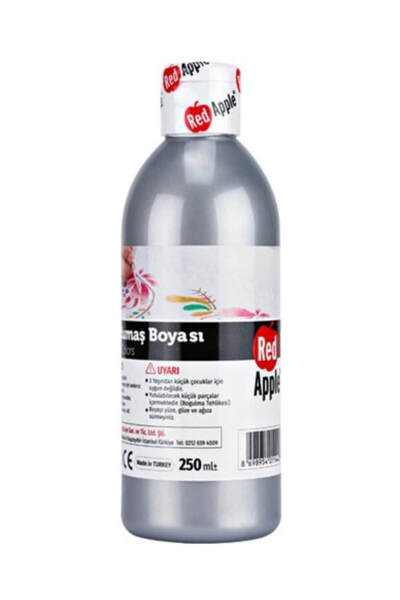 Red Apple Yaldız Kumaş Boyası 250 Ml. Metalik Gümüş