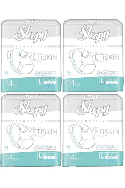 Sleepy Patient Diapers Set of 4 L Large Size 56 Pieces (4Pk*14)