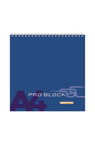 Gıpta Bloc-note Pro Block A-6 Copertă din carton spiralat 40 coli cu rigle 12 Li 3-16620 (1 pachet 12 bucăți)
