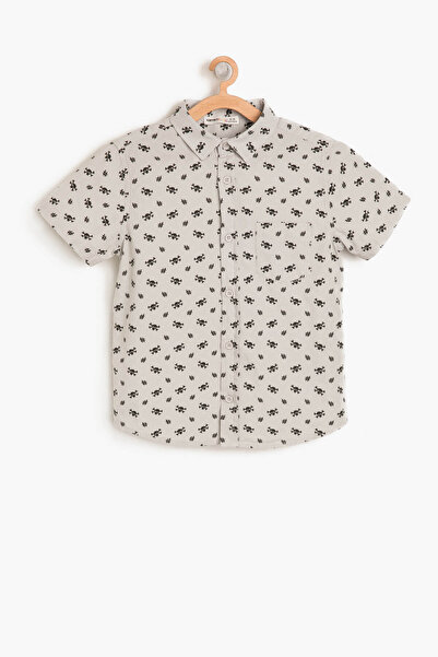 Koton Cămașă cu model pentru băiat gri
