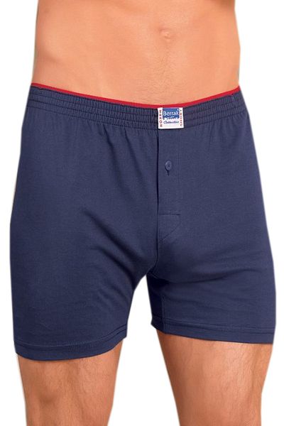 Berrak Ανδρικό μπόξερ με κουμπιά 3 συσκευασιών Navy Blue ELF568BER10993