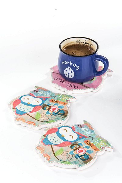 MUKKO HOME 2 Owl Cup Coaster 11Cm
