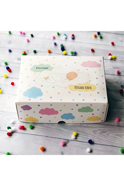 Bikutumutluluk "Merhaba Dünya" Anne - Bebek Kutusu (Sadece Kutu)