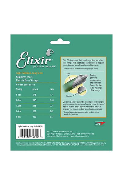 Elixir 45-135 Μπάσο 5 χορδές (14782)
