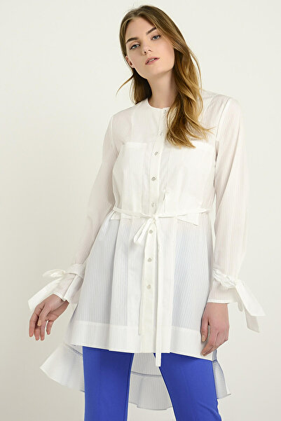 SERPİL Kadın Asimetrik Kesim Bağcıklı Tunik 18Y0327219