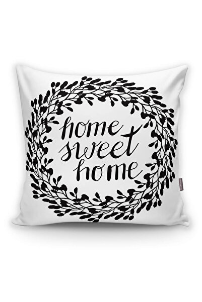 Realhomes غطاء وسادة ديكور مطبوع رقميًا من Home Sweet Home