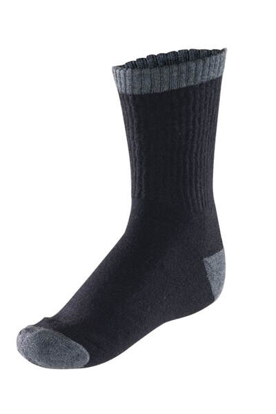 Blackspade Erkek Çocuk Siyah Gri Desenli 2'li Paket Termal Çorap 9996