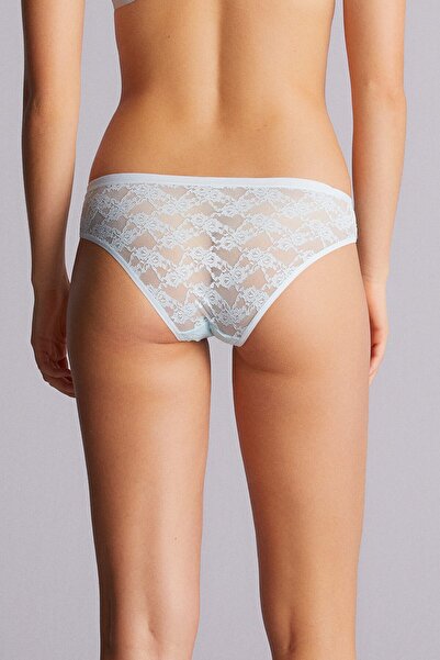 Penti Pınar Mavisi Lacy Slip Külot
