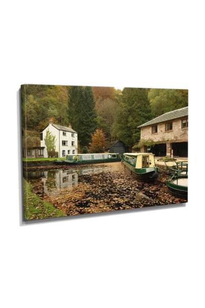 Sudaki Yapraklar Canvas Tablo  75x50 DTC14530162