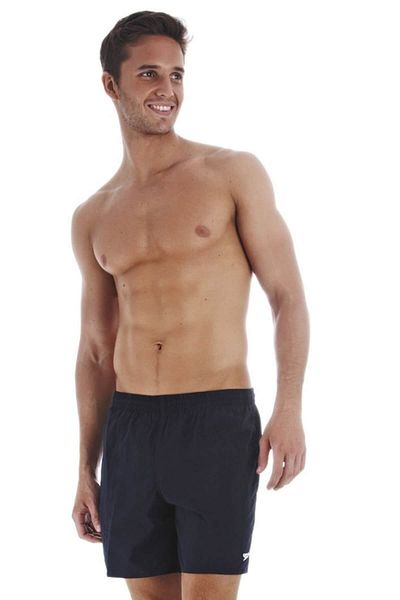 SPEEDO Men's Black Swim Shorts Solid Leisure 16