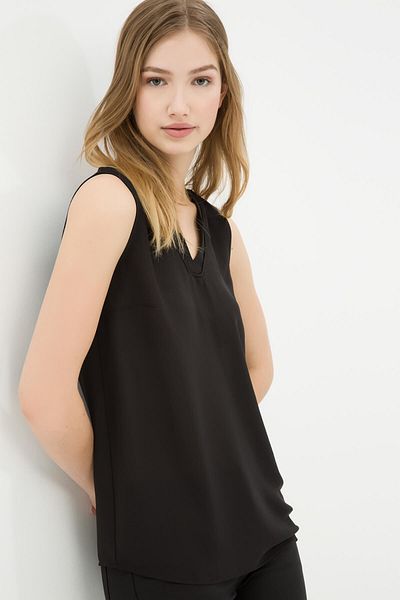 Koton Tricou negru pentru femei 6YAK32092CW