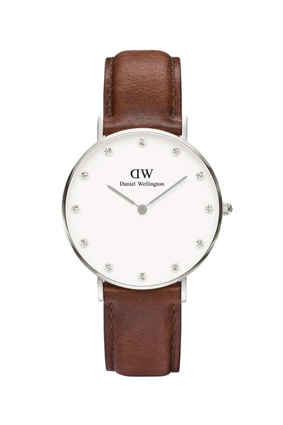 Daniel Wellington Ρολόι DW00100079, unisex, 36 χιλιοστά, Δερμάτινο, Μαύρο