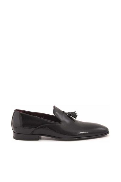 KEMAL TANCA Black Patent Leather Men's Loafer Shoes 191Kte321 10366