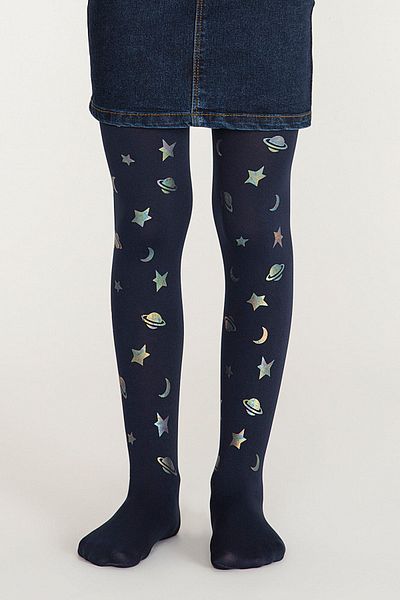 Penti Light Navy Blue Pretty Star Galaxy Pantyhose