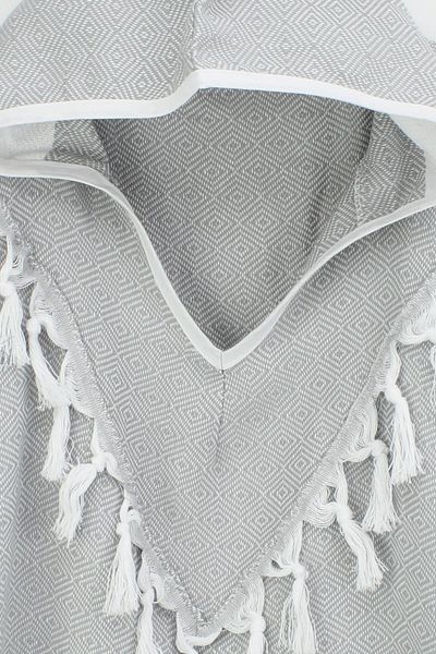 Bedinn Peshtemal Poncho Diamond Grey