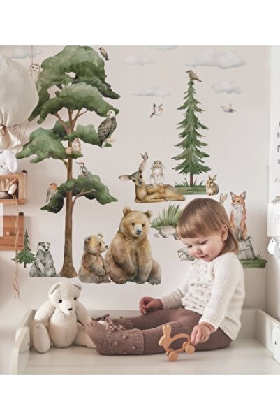 Think And Print Σειρά αυτοκόλλητων τοίχου για παιδικό δωμάτιο Mega Boy Safari...