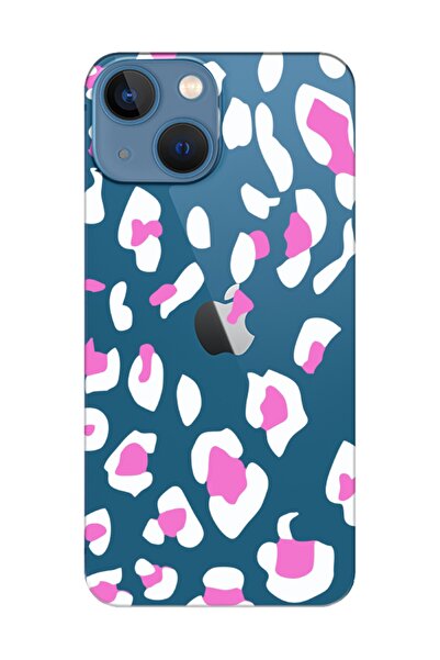 frondcase حافظة هاتف شفافة لهاتف آيفون 13 ميني بنمط الفهد