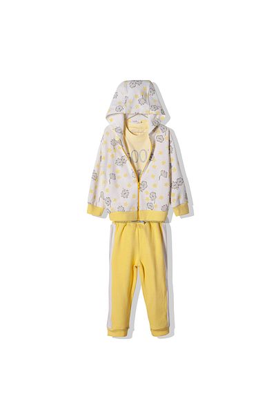 Bebetto Hooded Cardigan 3 Piece Set (goog Vıbes) K3936