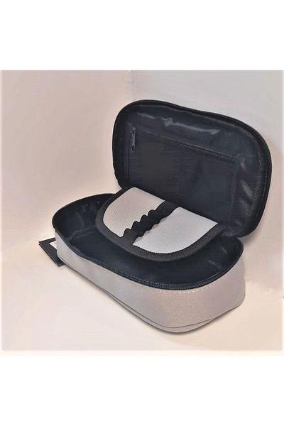 BBACK Gray Oval Fabric Pencil Case - Zipped