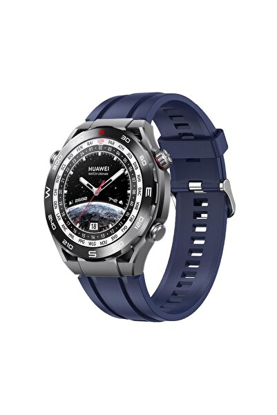 Microsonic Huawei Watch Ultimate Kordon, Silicone Sport Band Lacivert
