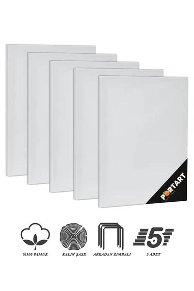 PORTART Tuval %100 Pamuk 20x25 Cm 2'li Paket