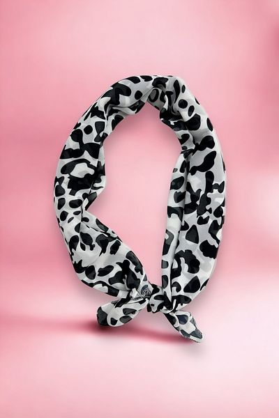 pistore Ασπρόμαυρο Leopard Pattern Πολύχρωμο μαντήλι Bandana Αξεσουάρ μαλλιών νέας σεζόν