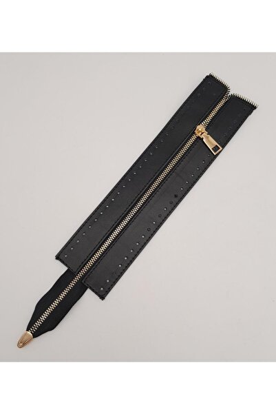 angel çanta aksesuar Fermoar de culoare neagră de 28 cm cu piele naturală met...