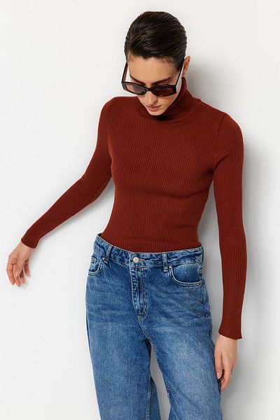 Trendyol Collection Tile Basic Turtleneck Sweater TWOAW21KZ1279