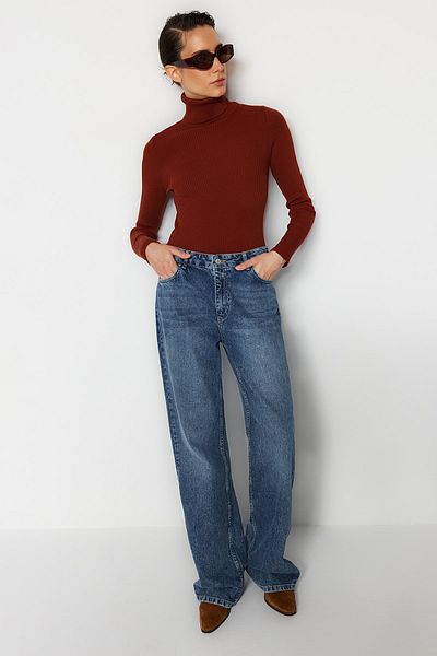 Trendyol Collection Tile Basic Turtleneck Sweater TWOAW21KZ1279