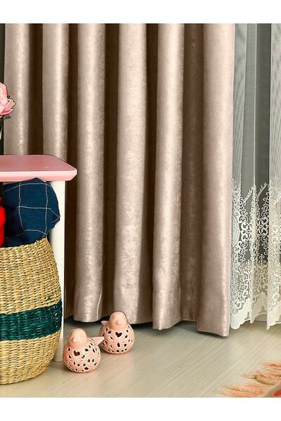 Cortibo Soft Background Curtain Light Beige Single Wing (PILLET-FREE)
