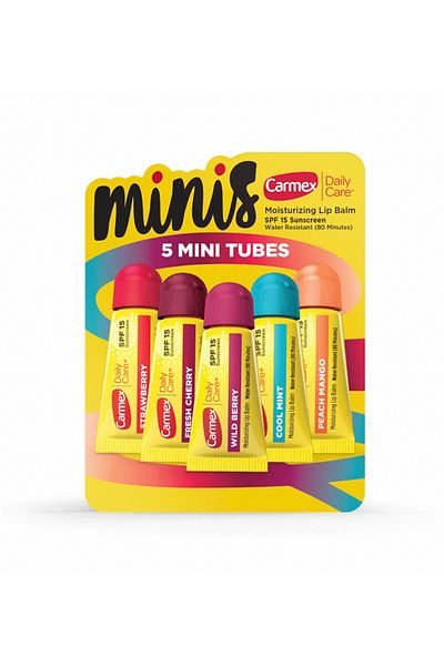 Carmex 5-Pack Mini Tubes Lip Balm - Advantage Package