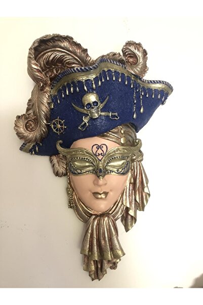 HAZE DESİGN LAB Lacivert Korsan Şapkalı Maske