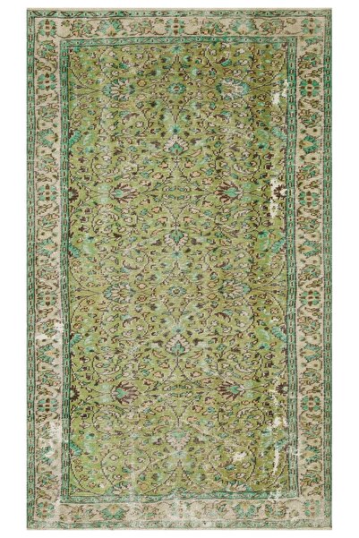 Sempati halı Etnik Vintage El Dokuma Jüt Kilim Eskitme Pers Ipek Halısı - 141x245 Cm 9944