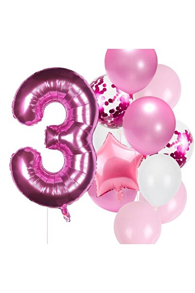 DÜVENCİ TİCARET Çıtıpıtıstore Fuşya Yaş Balon Set