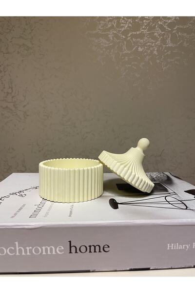 KUMS DESIGN Διακοσμητικό μπολ πολλαπλών χρήσεων με καπάκι, κίτρινο