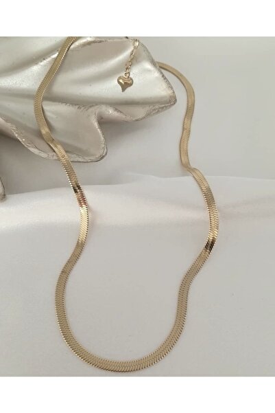 YESE BİJUTERİ قلادة سلسلة إيطالية من الفولاذ (45 سم - لون ذهبي)