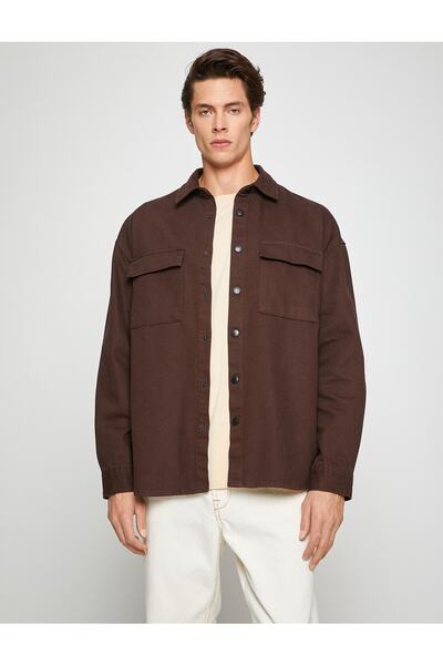 Koton Alapvető ingkabát szlogen Nyomtatott zseb, részletesen patenttal