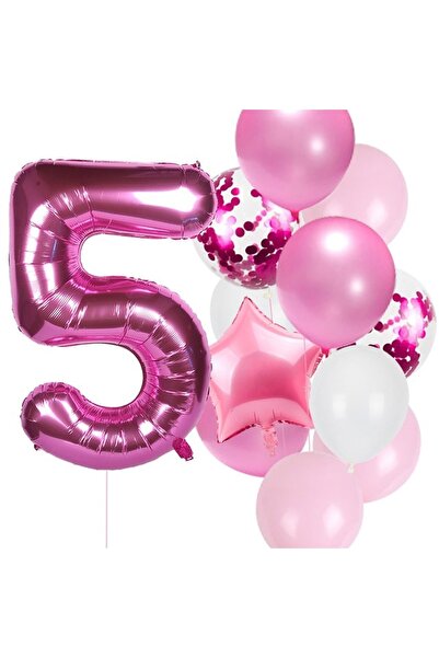 DÜVENCİ TİCARET Çıtıpitıstore Fuchsia Wet Balloon Set