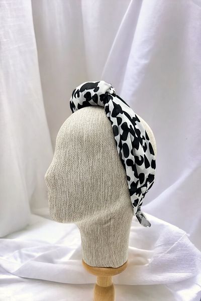 pistore Ασπρόμαυρο Leopard Pattern Πολύχρωμο μαντήλι Bandana Αξεσουάρ μαλλιών νέας σεζόν