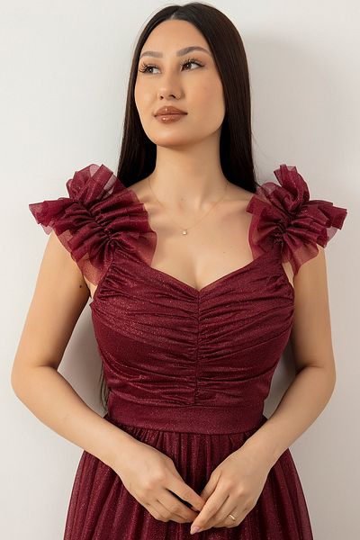 PULLIMM Rochie cu sclipici cu detaliu pe umeri 13418