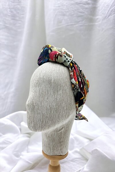 pistore خمر ريترو منقوشة باندانا وشاح الموسم الجديد الشعر التبعي