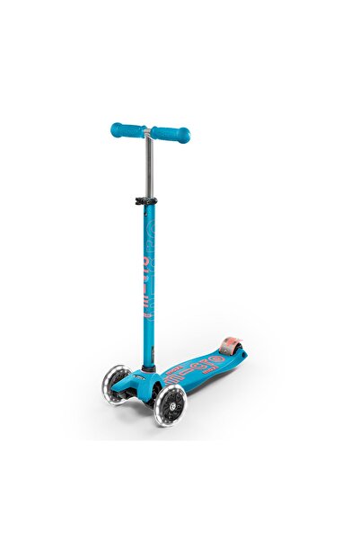 Micro Maxi Deluxe Led 3 Tekerlekli Scooter Aqua 5-12 Yaş Turkuaz